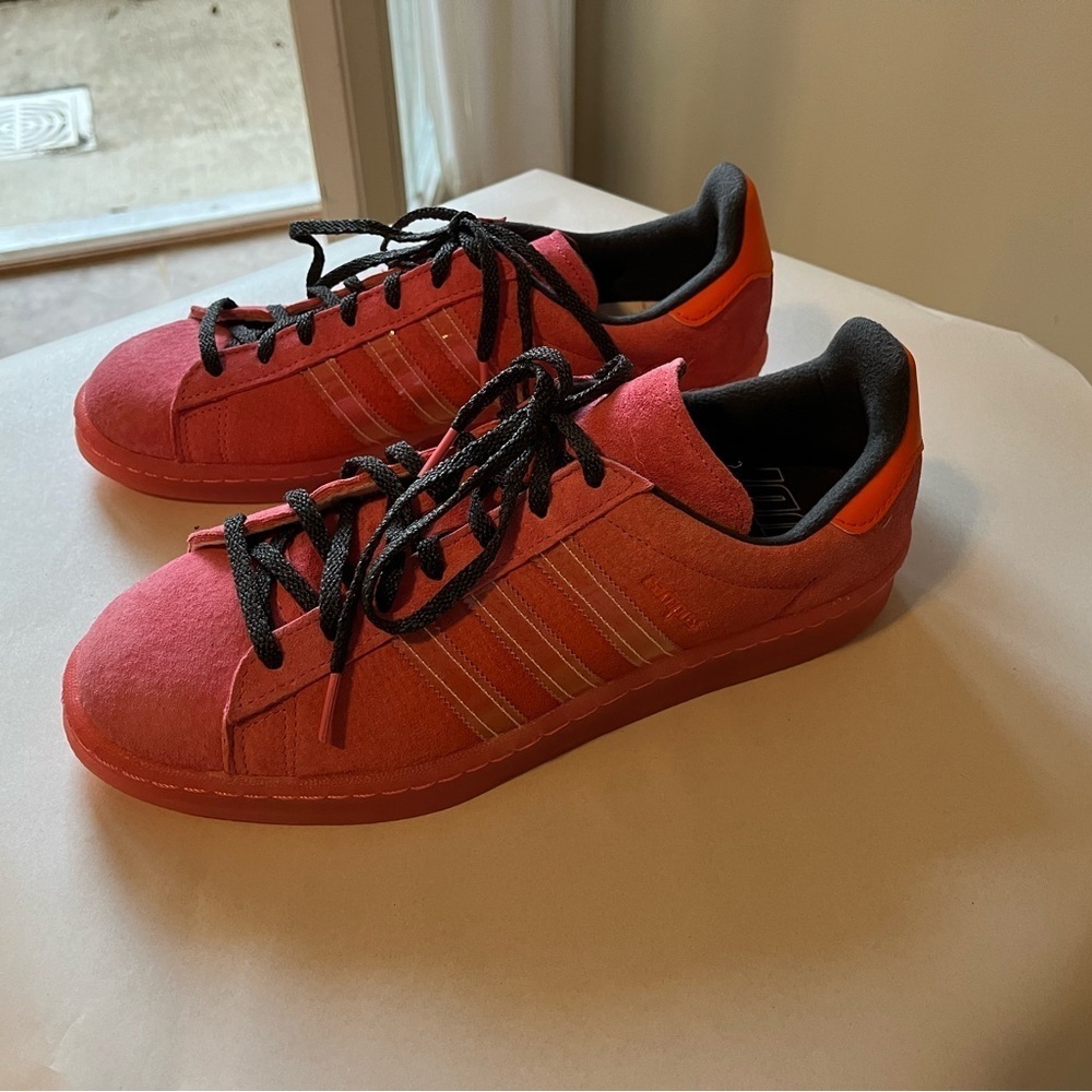 Adidas Originals Campus 80’s New York Coral Suede Sneakers Mens 9/Womens 10.5 - Picture 2 of 12